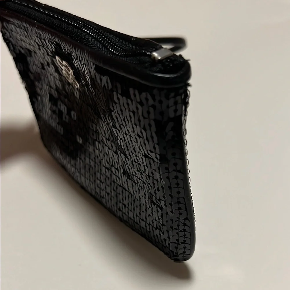 Coach Black Sequin Clutch Wristlet